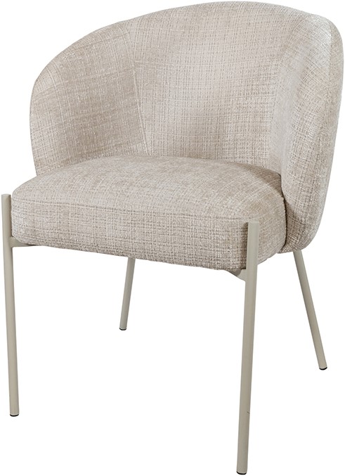 Adele 8211 Eetkamerstoel 8211 Beige Poten 8211 Cremona 8211 Taupe 04 Set Van 2