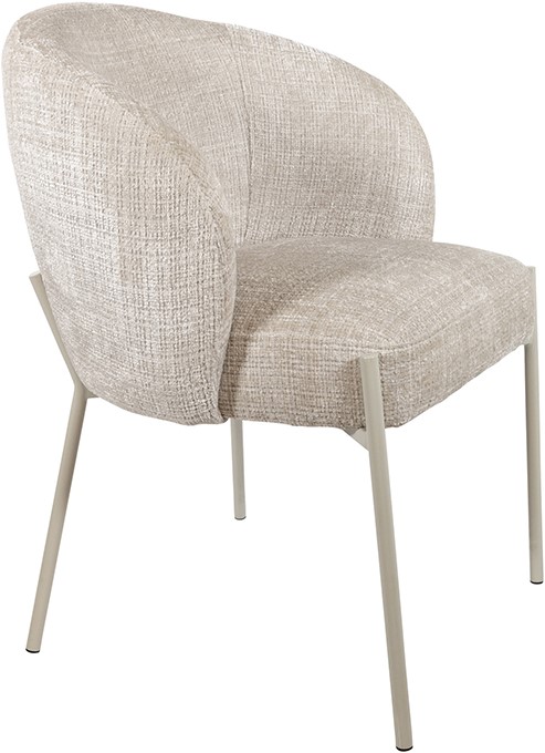 Adele 8211 Eetkamerstoel 8211 Beige Poten 8211 Cremona 8211 Taupe 04 Set Van 2