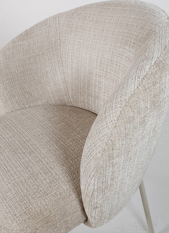 Adele 8211 Eetkamerstoel 8211 Beige Poten 8211 Cremona 8211 Taupe 04 Set Van 2