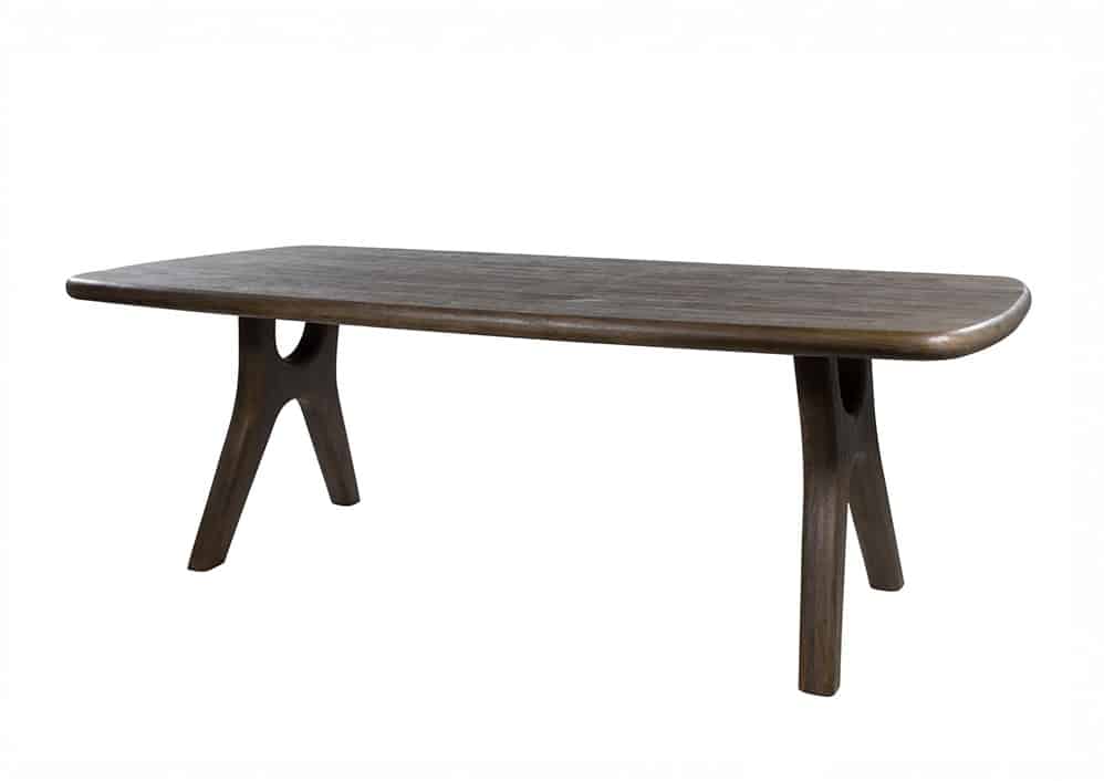 Eetkamertafel 220 Langwerpig Met Afgeronde Hoeken Mangohout Espressobruin