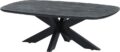 Deense ovale salontafel 120, zwart acaciahout