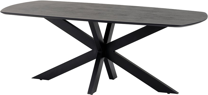Deense Ovale Eetkamertafel 230 Acacia Zwart