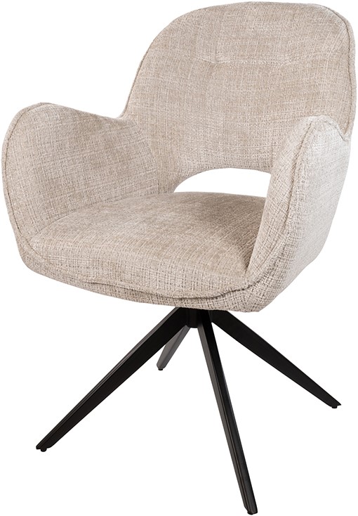 Alicia Eetkamerstoel 8211 Draaipoot 360ars 8211 Cremona 8211 Taupe 04 Set Van 2