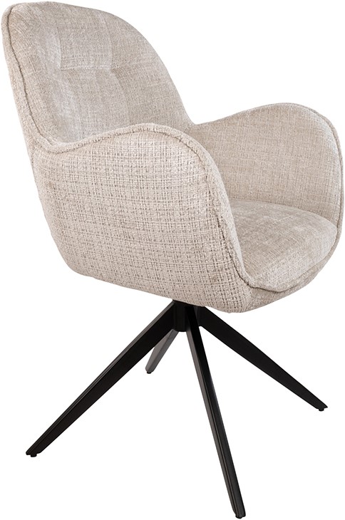 Alicia Eetkamerstoel 8211 Draaipoot 360ars 8211 Cremona 8211 Taupe 04 Set Van 2