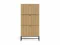 Schoenenkast Albany - Eikenlook - Metaal
