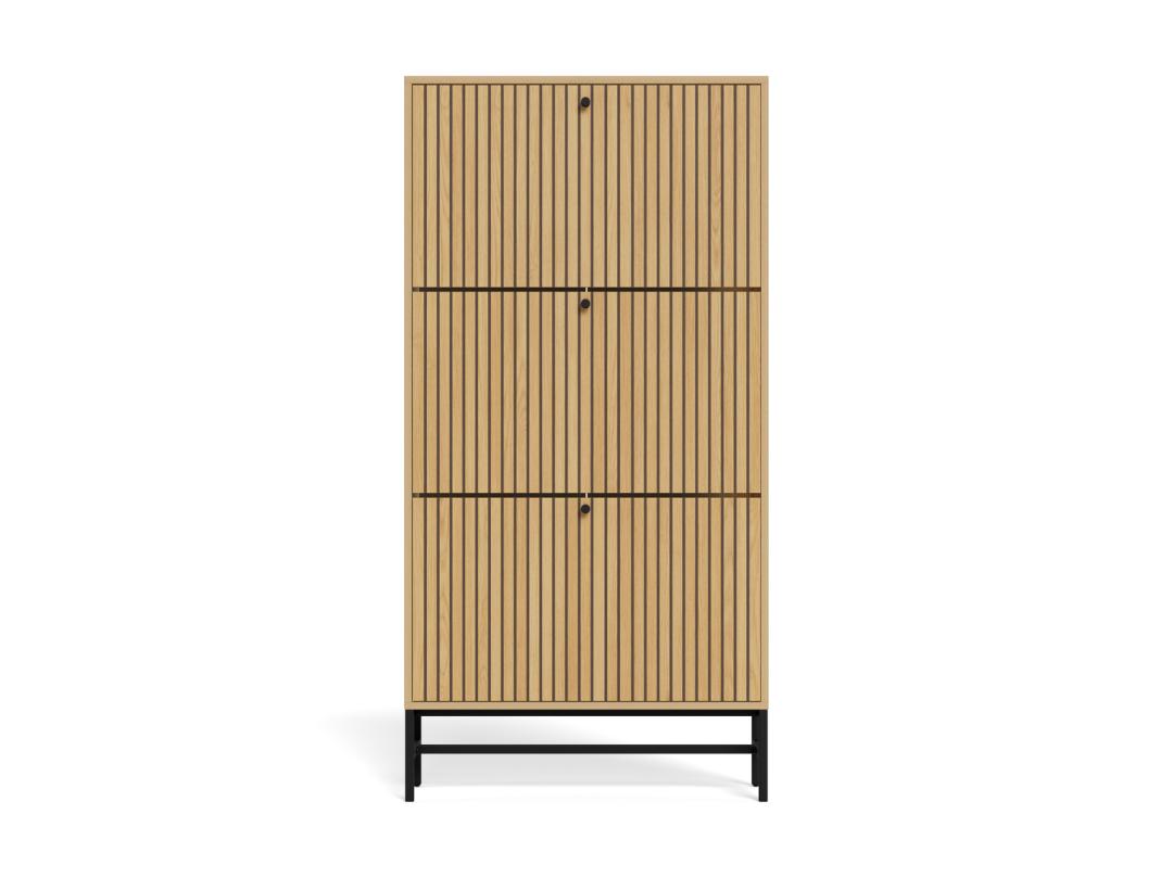 Schoenenkast Albany 8211 Eikenlook 8211 Metaal Schoenenkast Albany 8211 Eikenlook 8211 Metaal