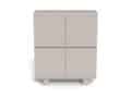Wandkast Magee - Grijs MDF / PU-gelakt - Met 4 deuren - 100 cm