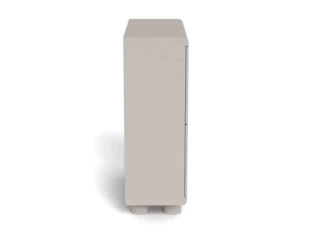 Wandkast Magee 8211 Grijs Mdf Pu Gelakt 8211 Met 4 Deuren 8211 100 Cm