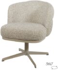 JLo eetkamerstoel - beige draaipoot 360 - Cuzco - Fog 3