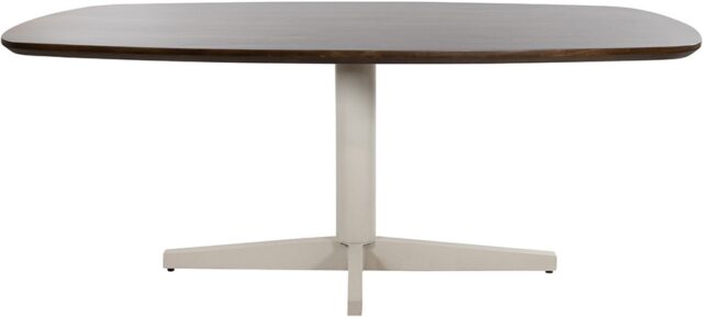 Eetkamertafel 160 Deens Ovaal Poot Beige Mango Bruin Walnoot