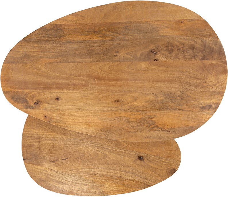 Kassel Organische Salontafel Set Van 2 Glad Naturel 17 Mm Kassel Organische Salontafel Set Van 2 Glad Naturel 17 Mm