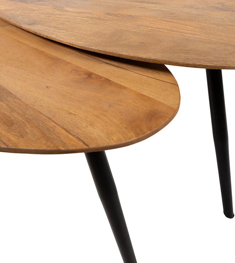 Kassel Organische Salontafel Set Van 2 Glad Naturel 17 Mm Kassel Organische Salontafel Set Van 2 Glad Naturel 17 Mm
