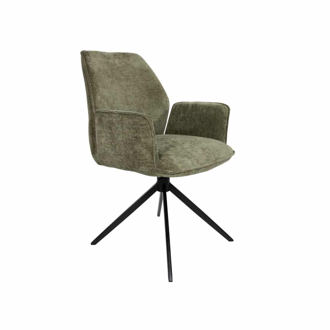 Riva Eetkamerstoel 8211 Draaipoot 360ars 8211 Vibe 8211 Moss 38 Set Van 2