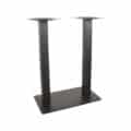 Bartafel tafelpoot dubbel - Zwart - Metaal - Hoogte 92 cm