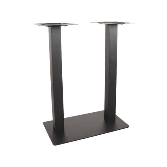 Bartafel Tafelpoot Dubbel 8211 Zwart 8211 Metaal 8211 Hoogte 92 Cm
