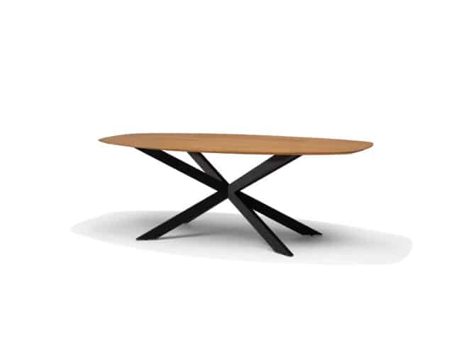 Solar Bootvormige Eettafel 190 X 110 Cm Mango Naturel 3 Cm