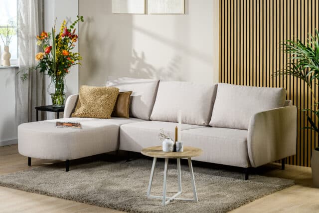 3 Zitsbank Chaise Longue L R Stof Urban U460 Beige