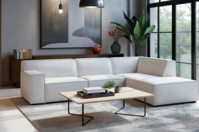 3 Zits Hoek Rechts Stof Cremona 2 C460 Beige
