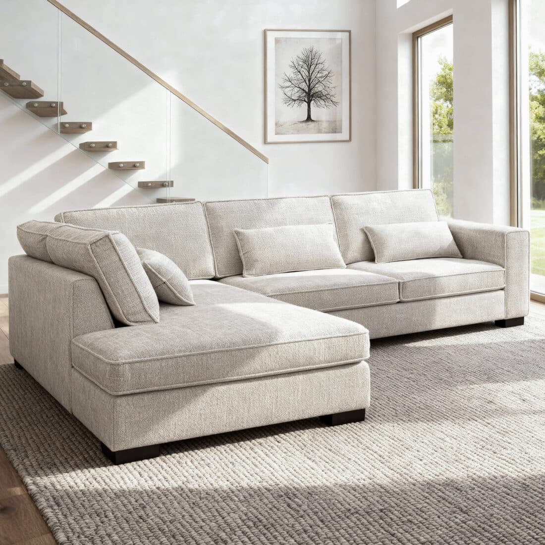 Addison 3 Zits Hoek Links Stof Cremona 2 C460 Beige Addison 3 Zits Hoek Links Stof Cremona 2 C460 Beige