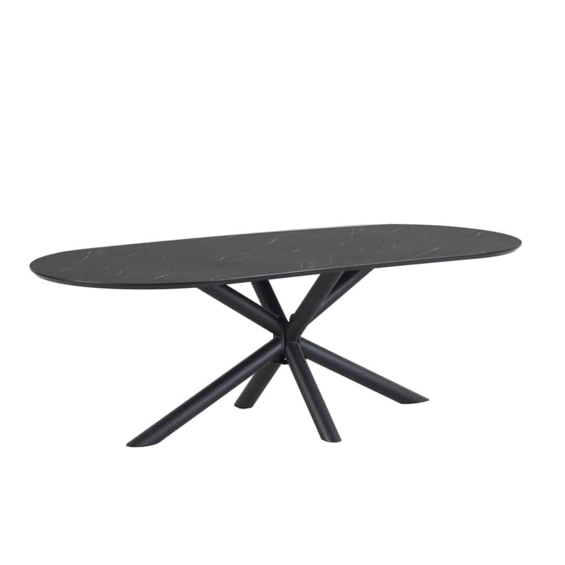 Sirius Eettafel In Capsulevorm 190 X 100 Cm Mdf Hpl Zwart Marmer 25 Mm Sirius Eettafel In Capsulevorm 190 X 100 Cm Mdf Hpl Zwart Marmer 25 Mm