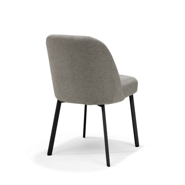Stoel Luxor 2 Ovaal Zwart Stof Mito 109 Woestijn