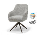 Atlanta armstoel Stof Alpine #149 Staal - 360° draaibaar, bronzen frame P03