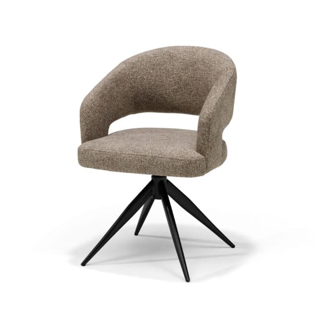 Swing Armstoel Stof Leo Beige 8211 Relaxfunctie 8211 Zwart Frame