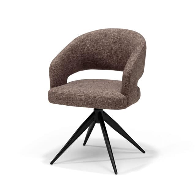 Swing Armstoel Stof Leo Brown 8211 Relaxfunctie 8211 Zwart Frame
