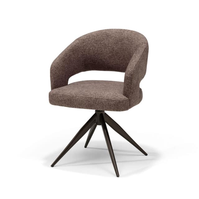 Swingarmstoel Stof Leo Bruin 8211 Relaxfunctie 8211 Frame Anodisch Bruin