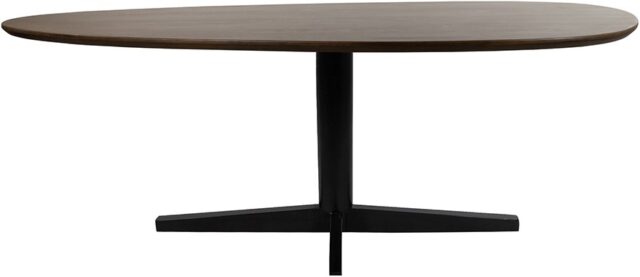 Eetkamertafel 240 Organisch Poot Zwart Mango Bruin Walnoot